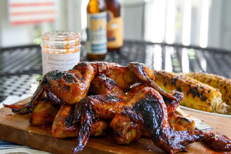 Firecracker Hot Wings with Red Pepper Jelly