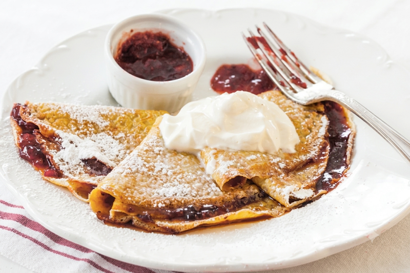 Jam-Filled Crepes for Your Valentine