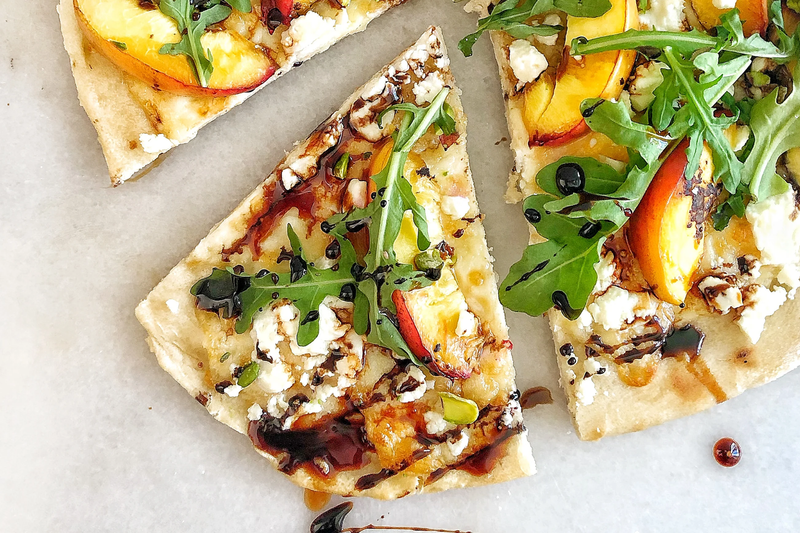 Peach Ginger Flatbread Pizza